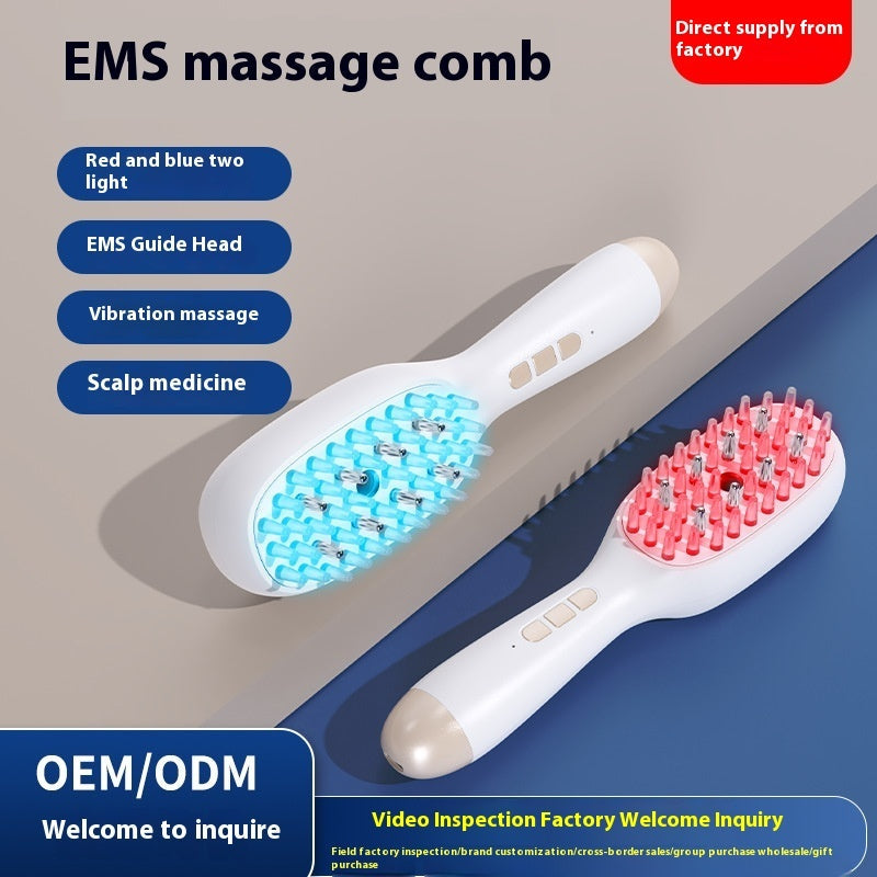 Red & Blue Light Scalp Massage Comb