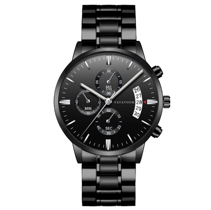 Men's Stainless Steel Business Waterproof Quartz Watch