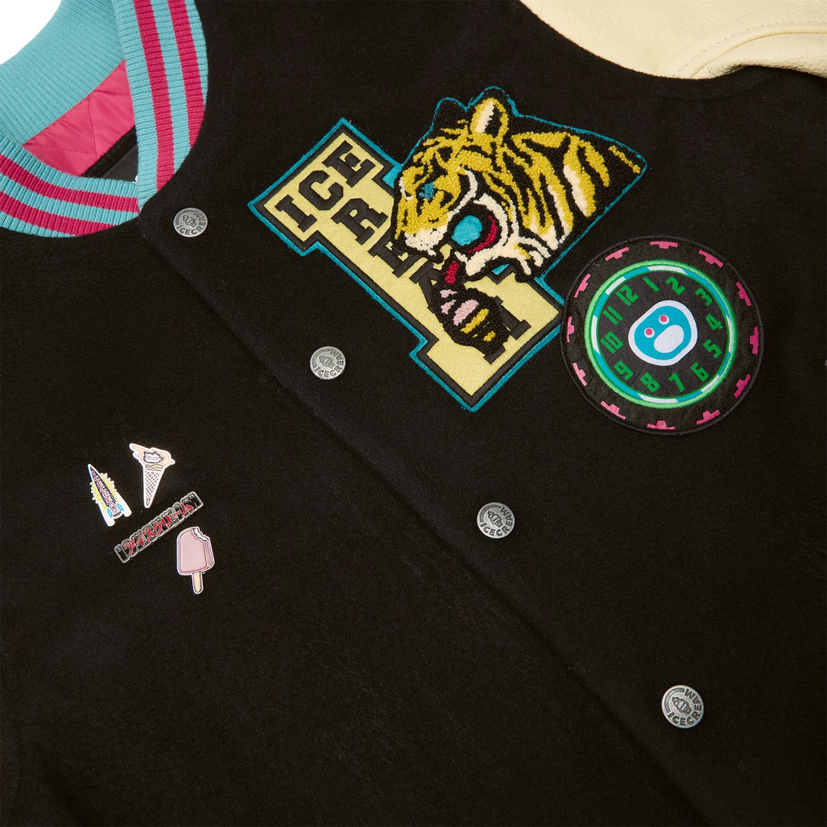 Ice Cream Dipped Varsity Jacket (Black)