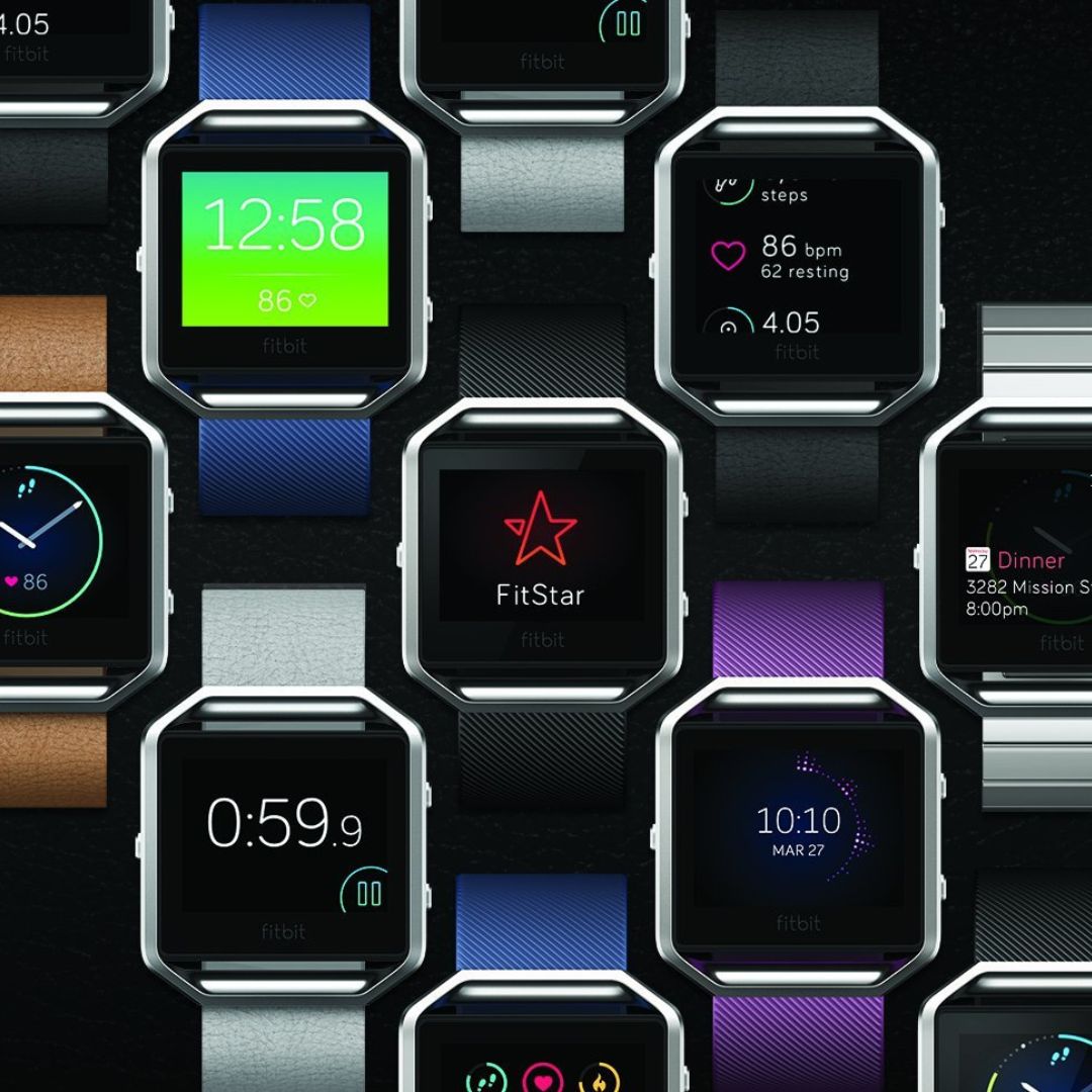 Fitbit Blaze – Smart Fitness Watch HR Monitor – Large – Blue Band – FB502SBUL