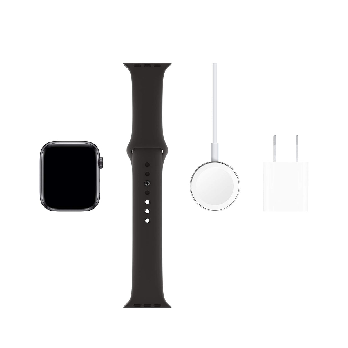 Apple Watch Series 5 (GPS, 40MM) - Space Gray Aluminum Case with Black Sport Band - MWV82LL/A