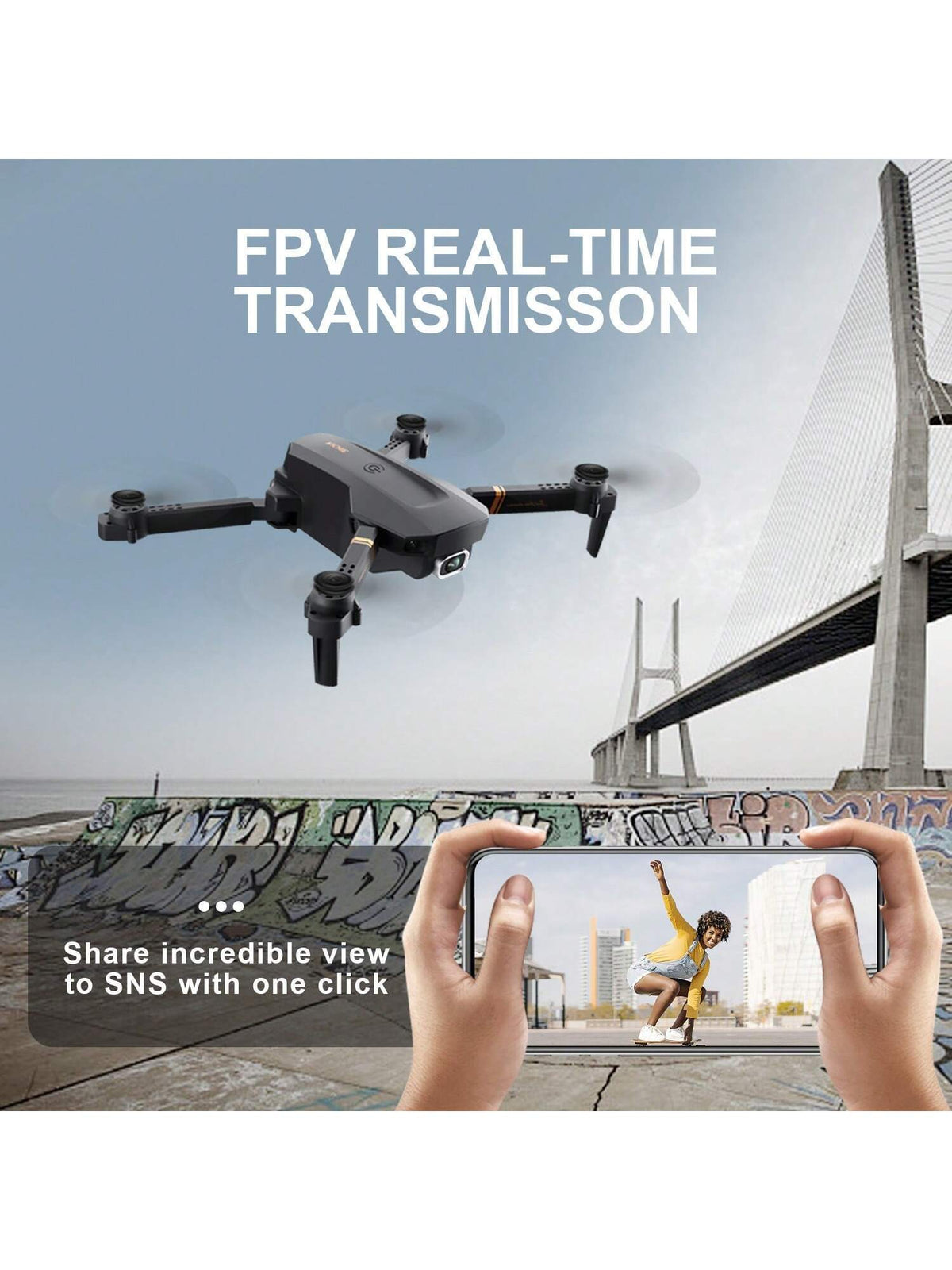 4DRC V4 Foldable Mini Drone with 4K/1080P HD Camera