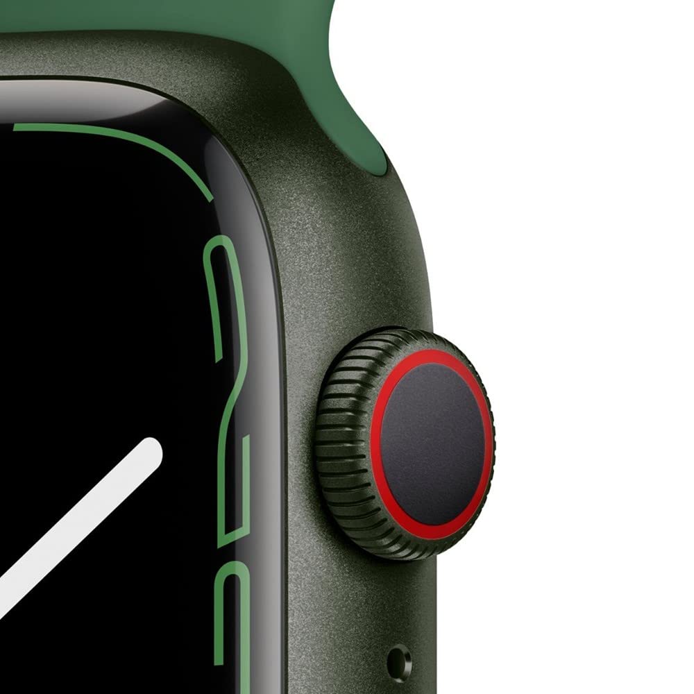 Apple Watch Series 7 (GPS, 41MM) - Green Aluminum Case with Clover Sport Band - MKN03LL/A