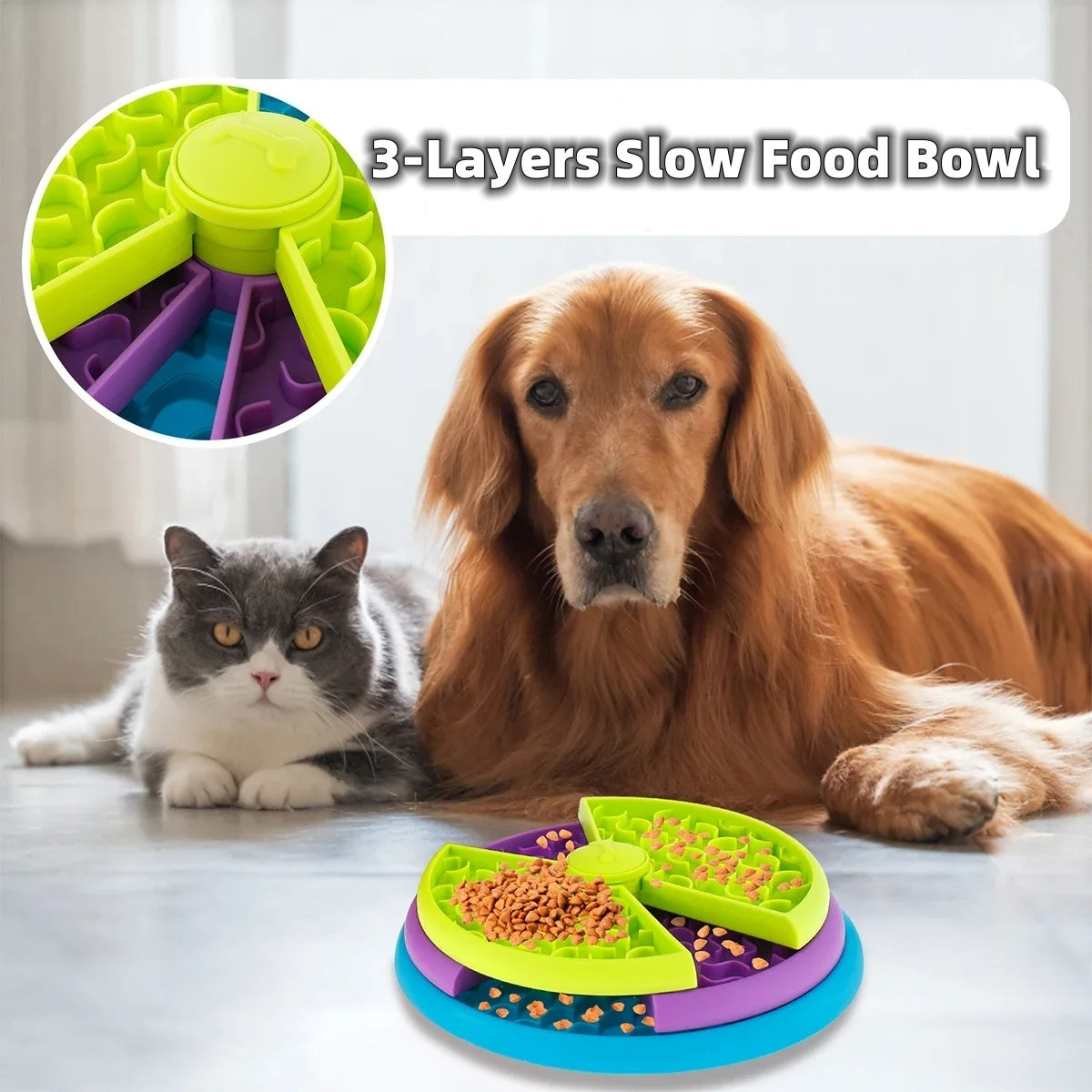 Slow Food Bowl with Puzzle Feeder