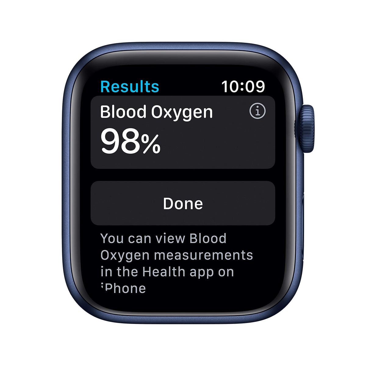 Apple Watch Series 6 GPS 44mm Blue Aluminum Case with Deep Navy Sport Band Blue - M00J3LL/A