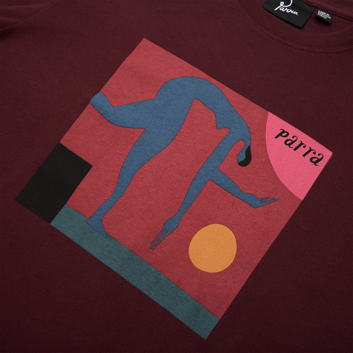 By Parra Tripped Up T-Shirt (Dark Red)