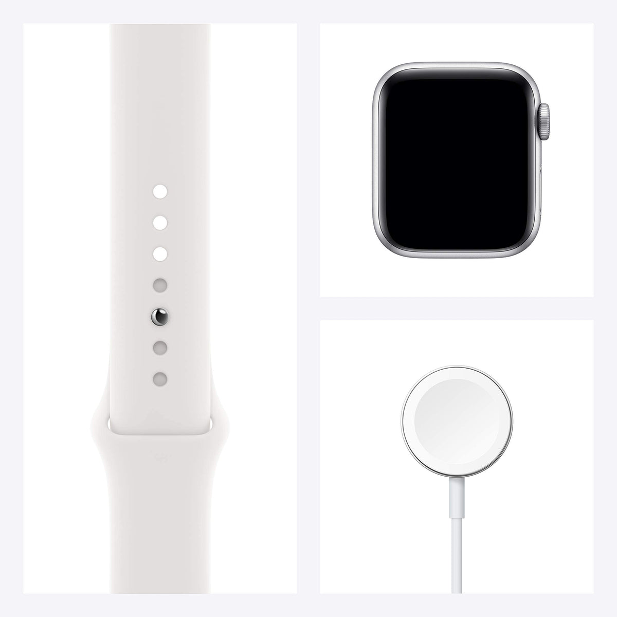 Apple Watch Series 6 (GPS, 40mm) - Silver Aluminum Case with White Sport Band - MG283LL/A