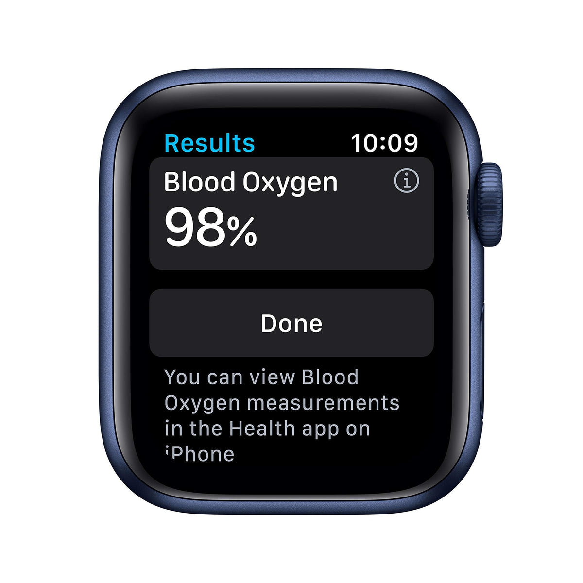 Apple Watch Series 6 (GPS) 40mm Blue Aluminum Case with Deep Navy Sport Band - MG143LL/A