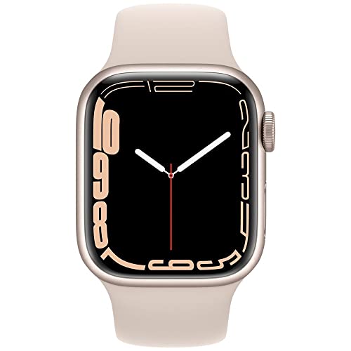 Apple Watch Series 7 (GPS + Cellular, 45 MM) Starlight Aluminum Case with Starlight Sport Band