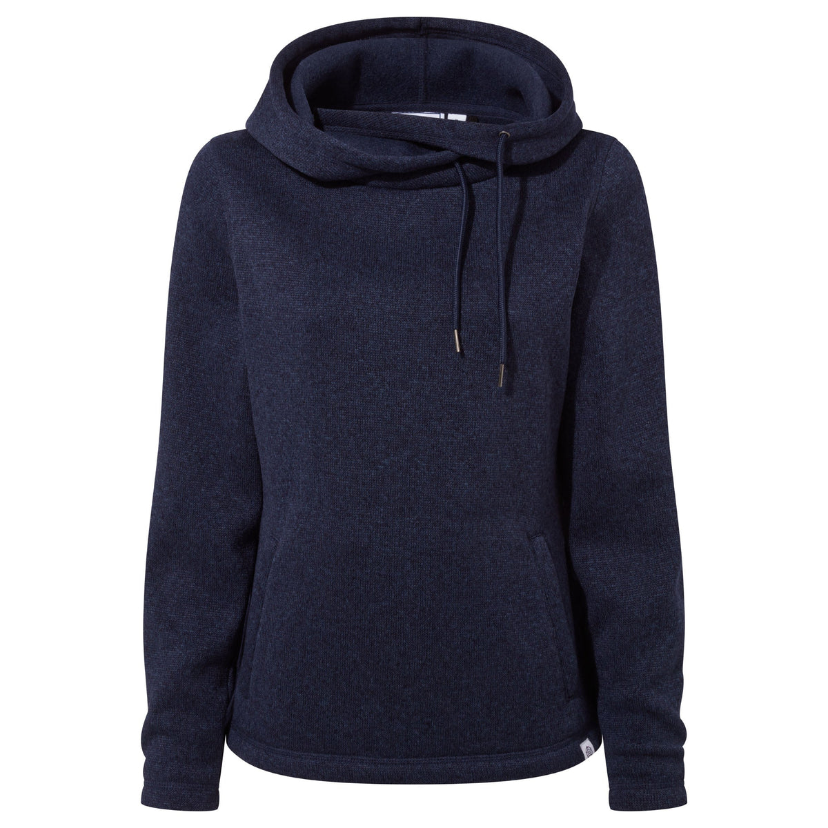 Acer Womens Oversized Supersoft Knitlook Fleece Hoody - Oxford Blue Marl
