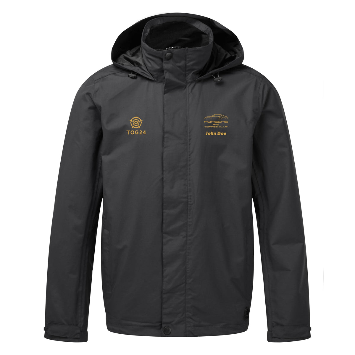 Porsche & Coffee Club Coupe Mens - Airton Waterproof Jacket Black