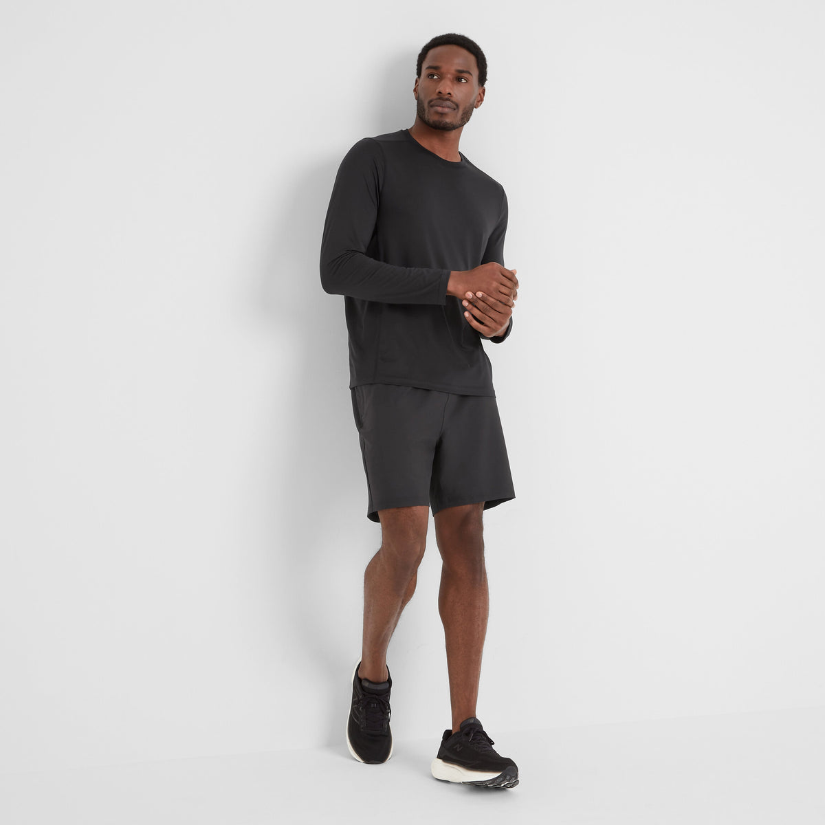 Aller Mens Long Sleeve Performance T-Shirt - Black