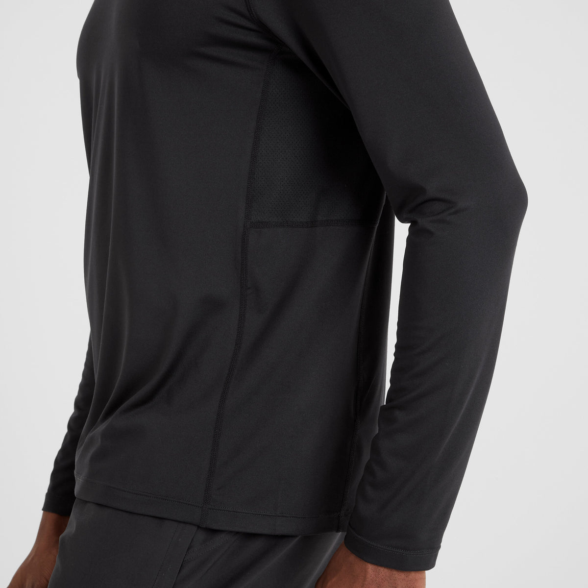 Aller Mens Long Sleeve Performance T-Shirt - Black