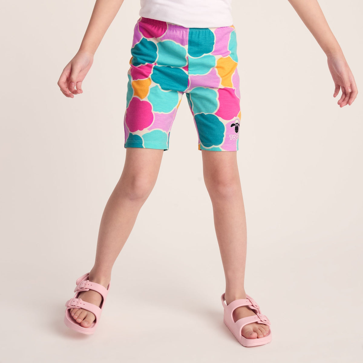 Altay Kids Shaun the Sheep Cycling Short - Pink Cloud Print