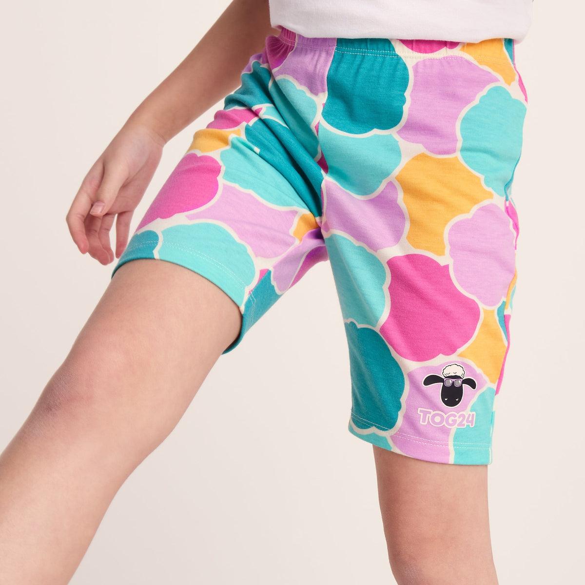 Altay Kids Shaun the Sheep Cycling Short - Pink Cloud Print