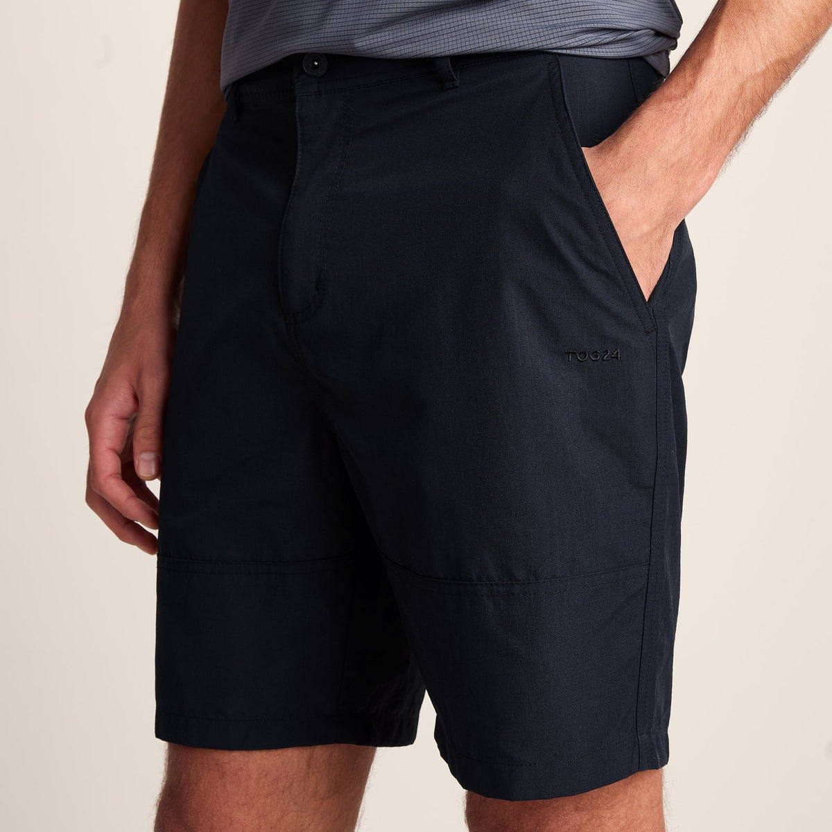 Amble Mens Lightweight Ripstop Performance Shorts - Black