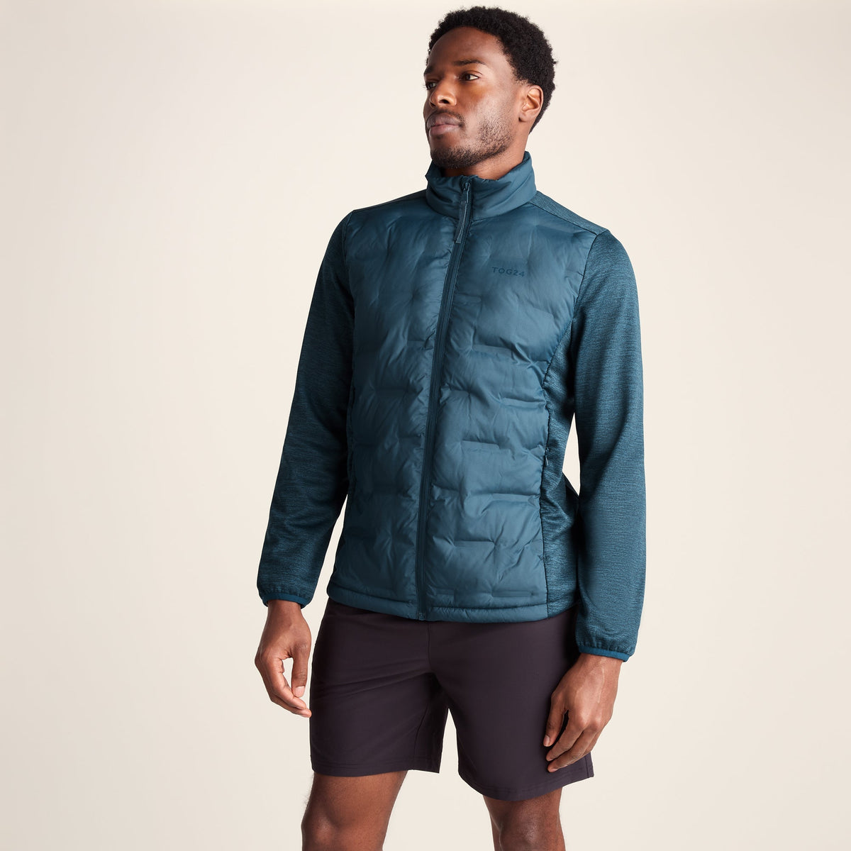 Anick Mens Lightweight Insulated Hybrid Jacket - Inky Blue