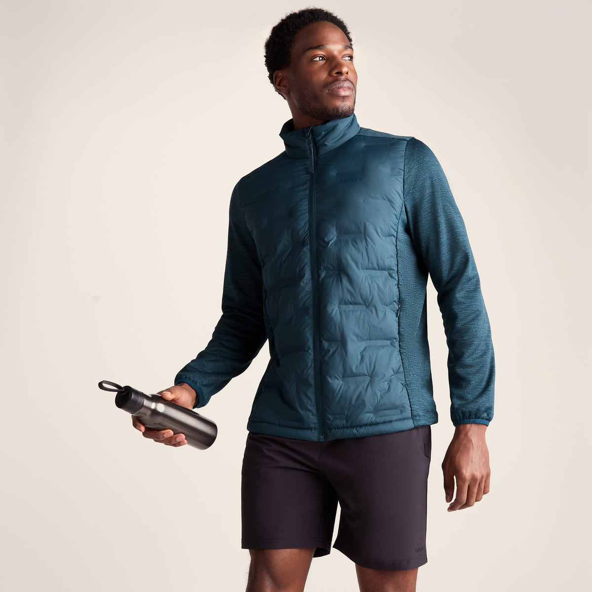 Anick Mens Lightweight Insulated Hybrid Jacket - Inky Blue
