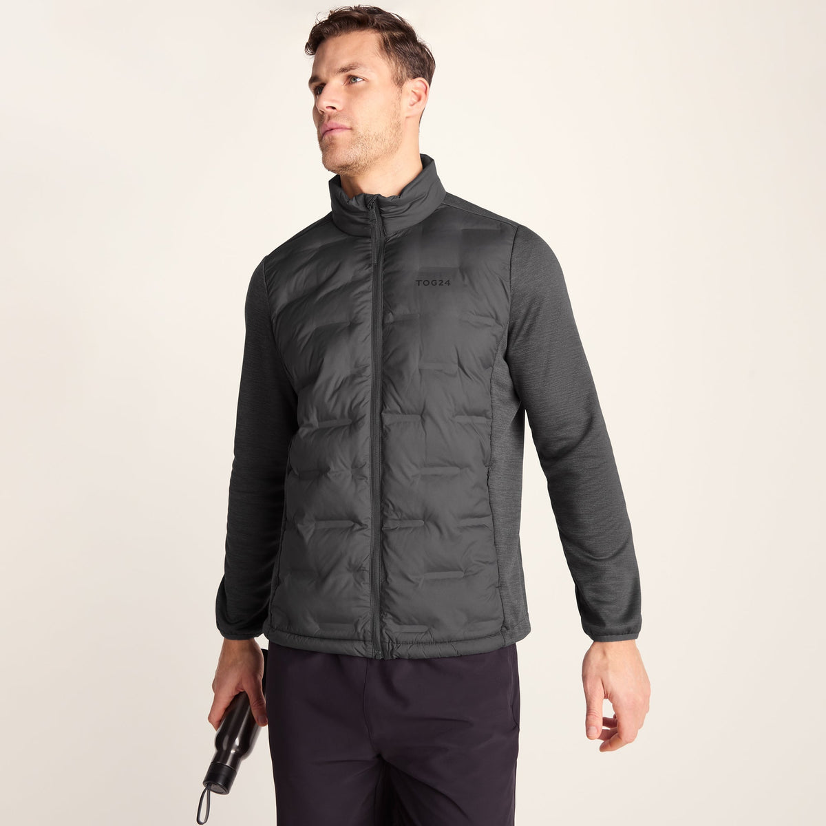 Anick Mens Lightweight Insulated Hybrid Jacket - Deep Slate