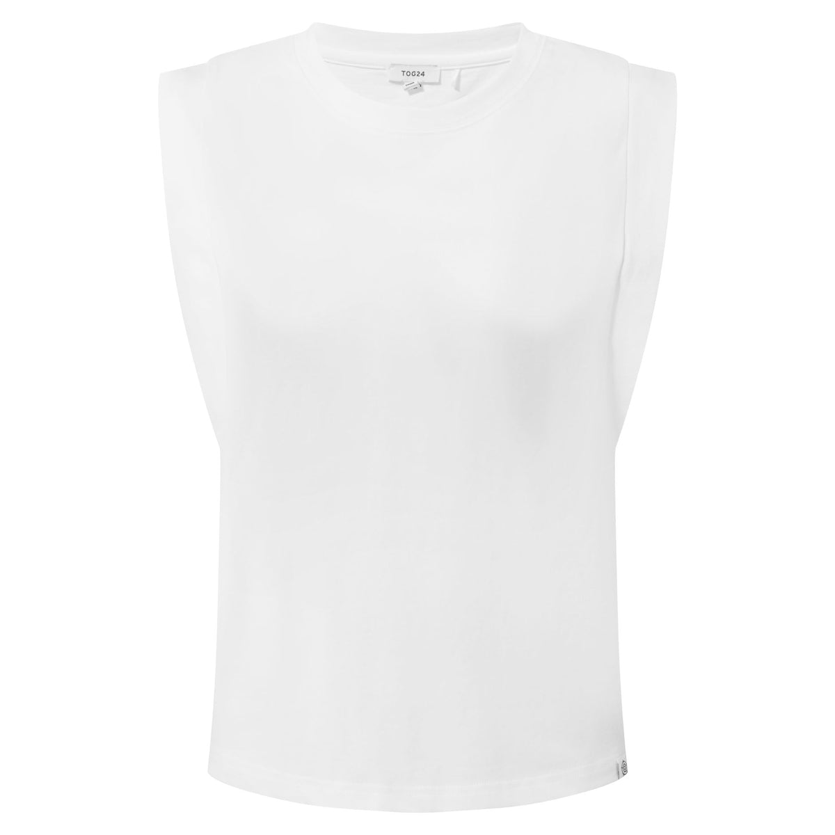 April Womens 100% Cotton Supersoft Boxy Fit Vest - Optic White