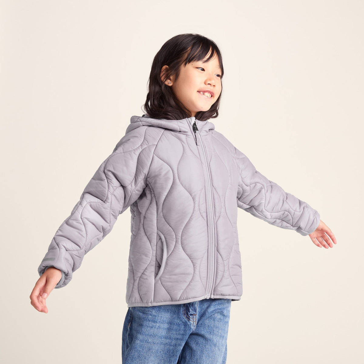 Arbor Kids Shower Resistant Padded Jacket - Lavender Grey