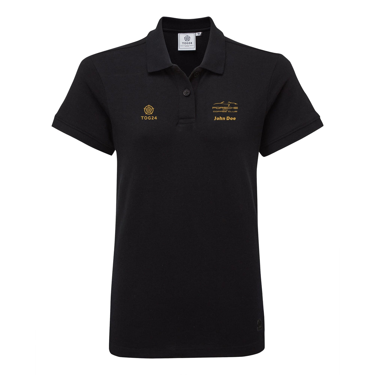 Porsche & Coffee Club Cabriolet Womens - Aspley Tech Polo Black