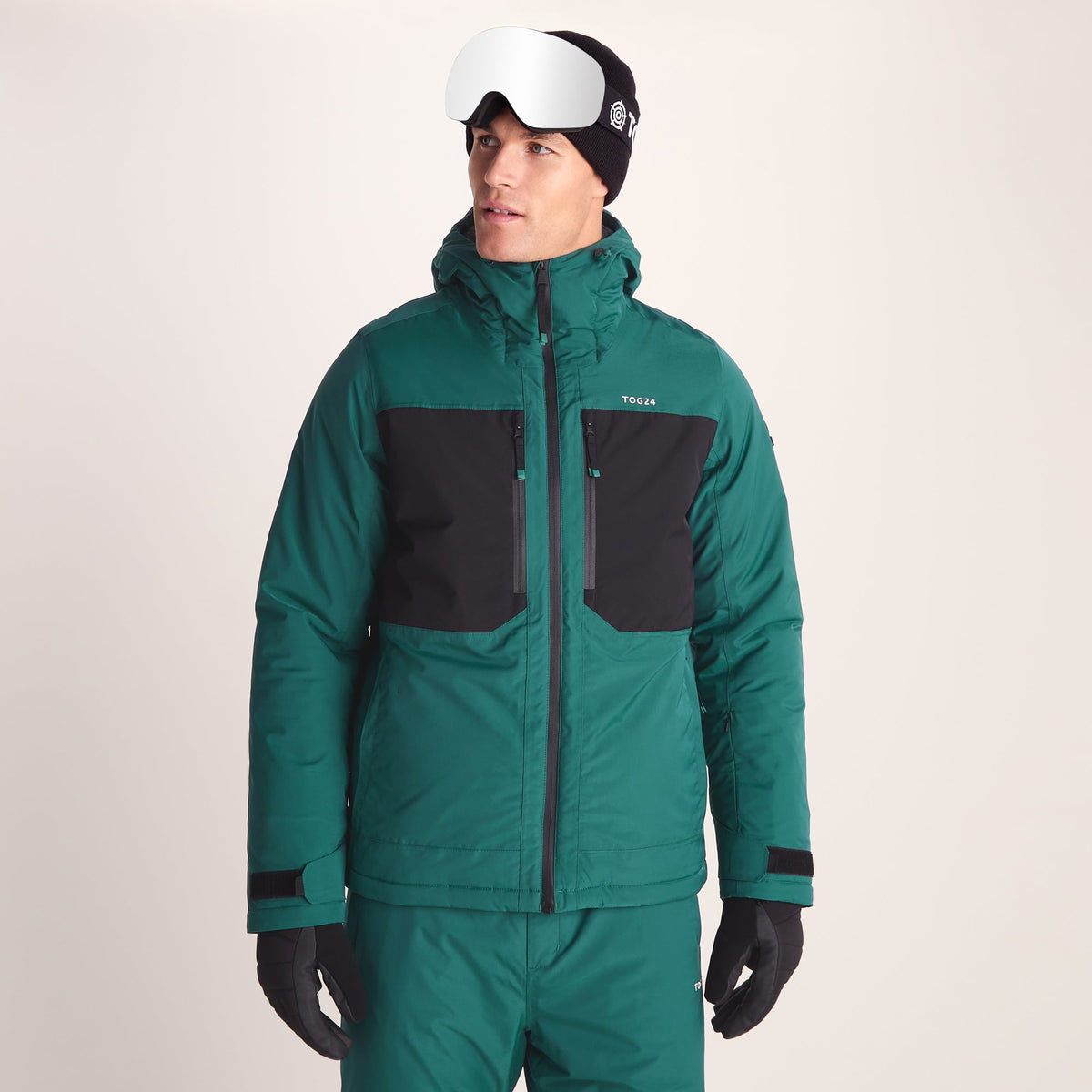 Avoriaz Mens Performance Waterproof Insulated Ski Jacket - Dark Turquoise/Black
