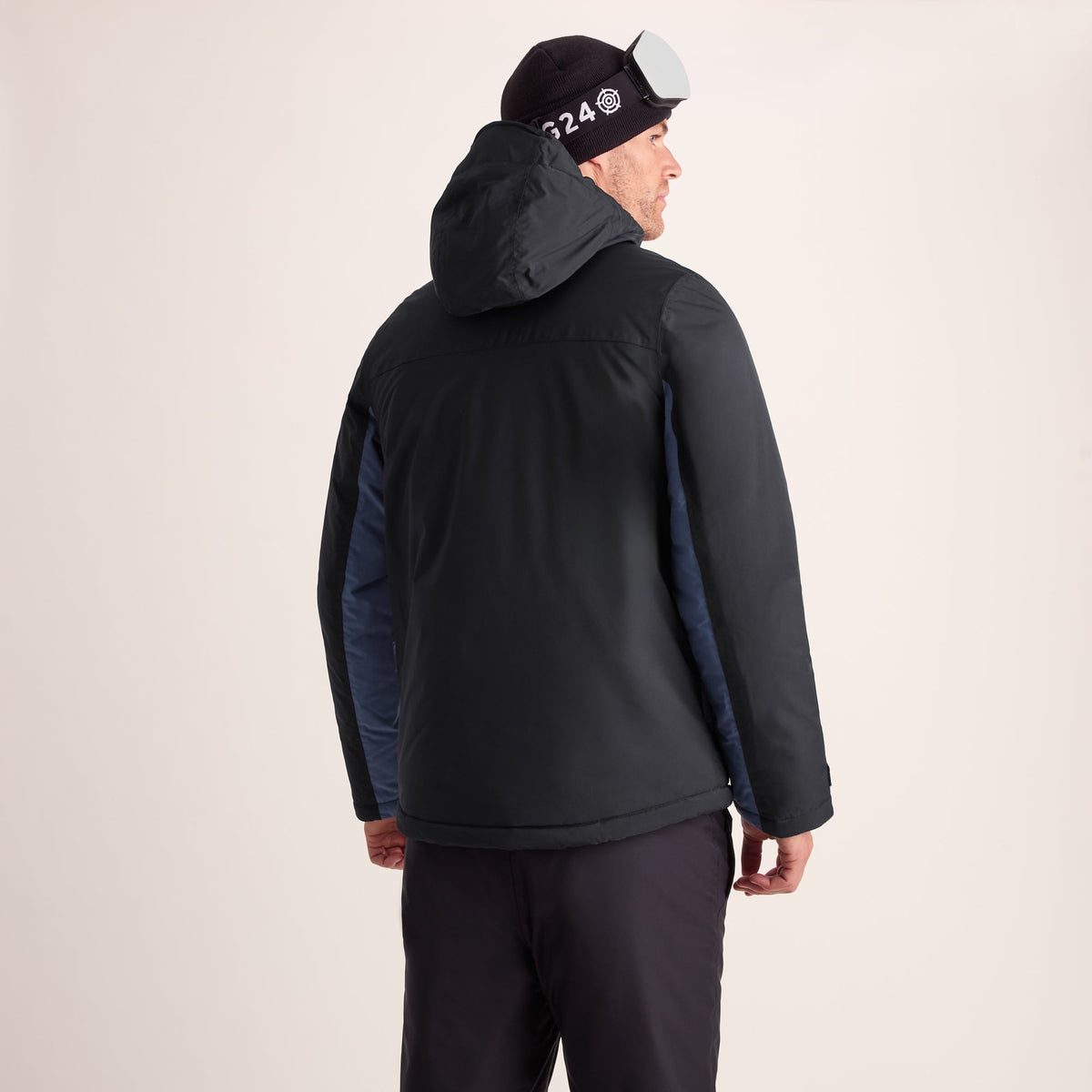 Avoriaz Mens Performance Waterproof Insulated Ski Jacket - Black/Fjord Blue