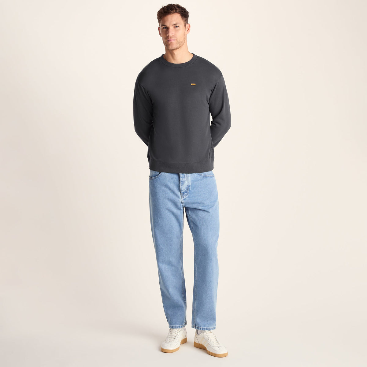 Barnaby Mens Relaxed Fit Supersoft Sweat - Deep Slate