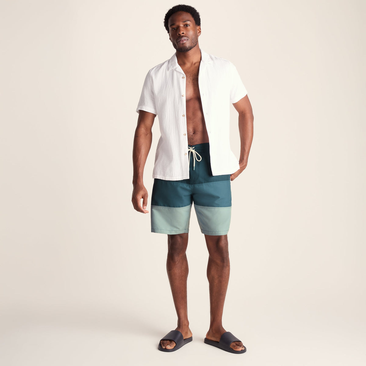 Bendon Mens Swimshorts - Deep Teal/Aegean Teal/Summer Sky