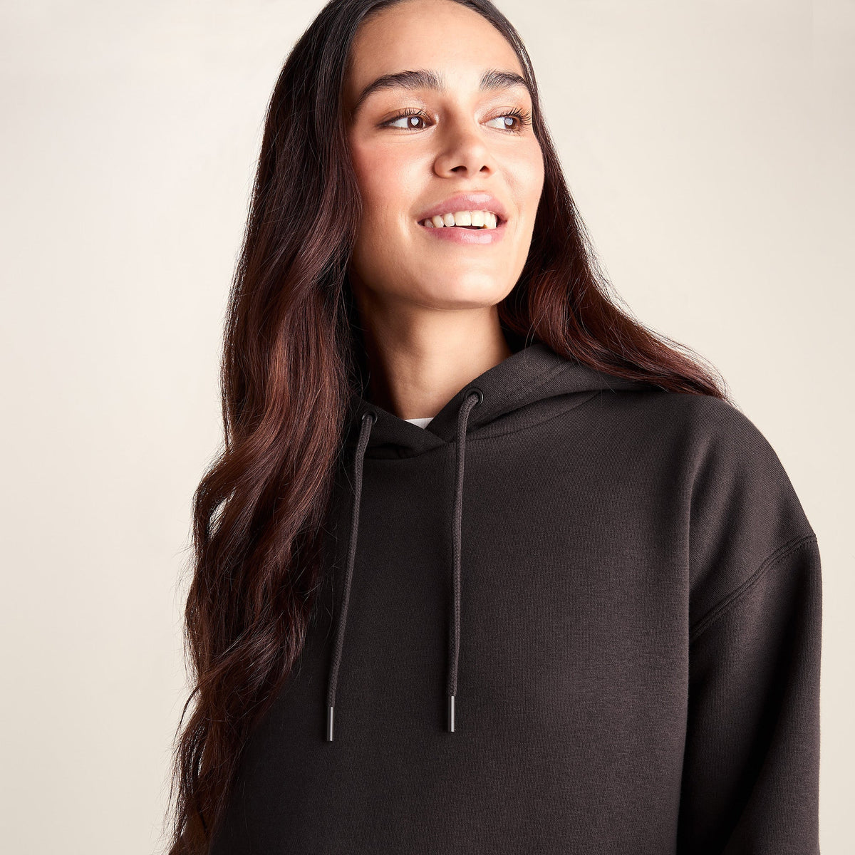 Betty Womens Longline Supersoft Hoody - Chocolate Brown