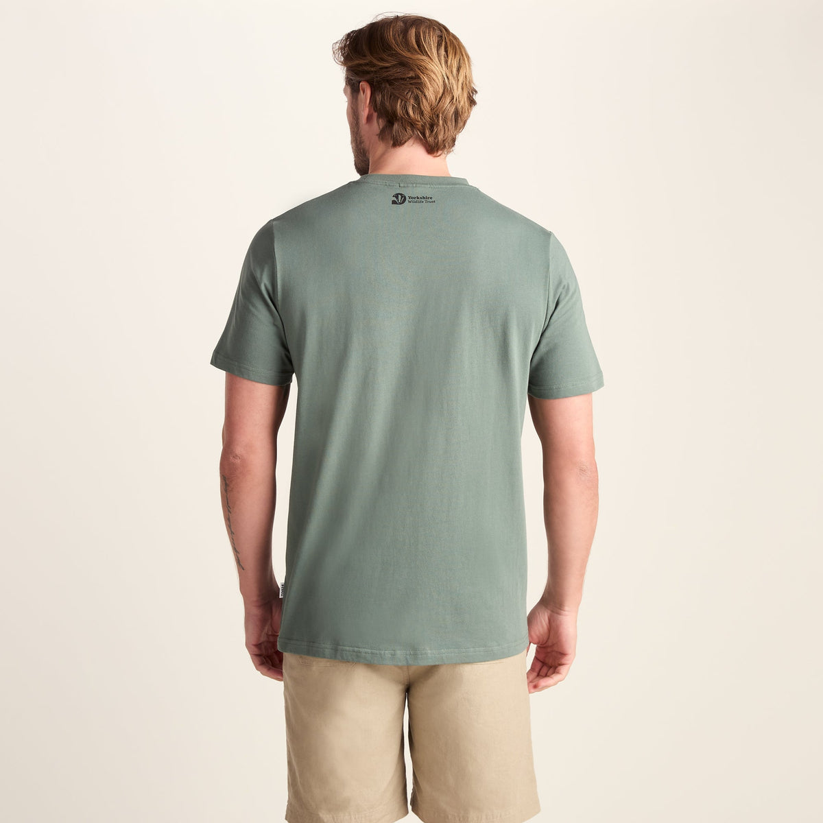 Botanical Mens Relaxed Fit Supersoft T-shirt - Light Forest