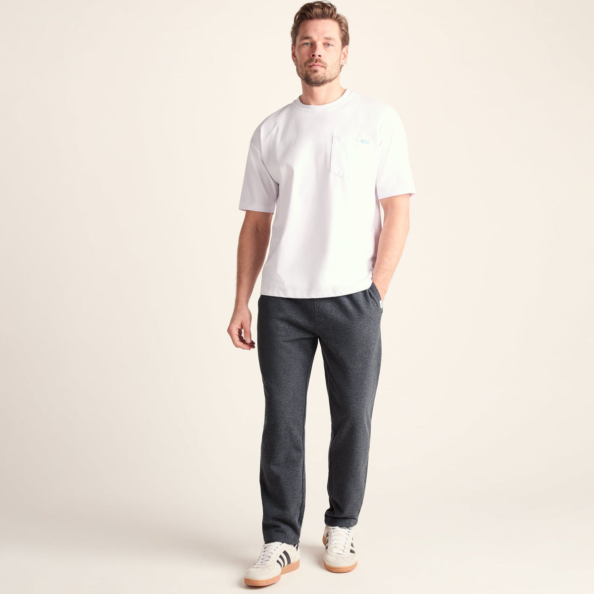 Bradley Mens Sweat Pants - Dark Grey Marl
