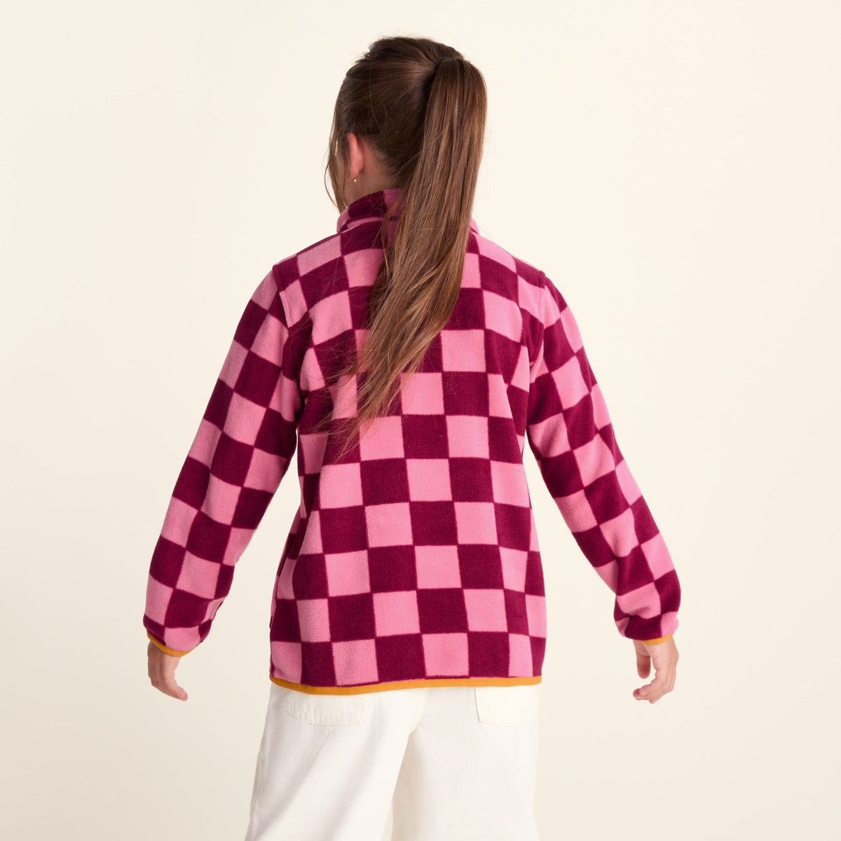 Brecknock Kids Shaun the Sheep Fleece Zip Neck - Candy Floss/Beetroot Red