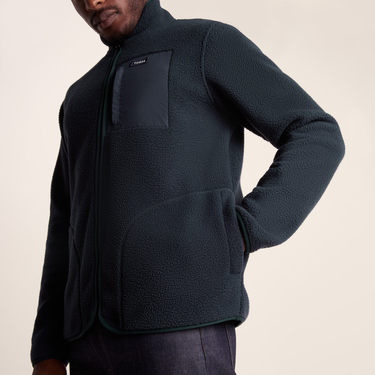 Cameron Mens Sherpa Fleece - Dark Indigo