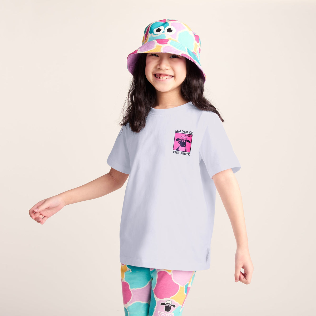Cameroon Kids Shaun the Sheep T-Shirt - Optic White/Milkshake