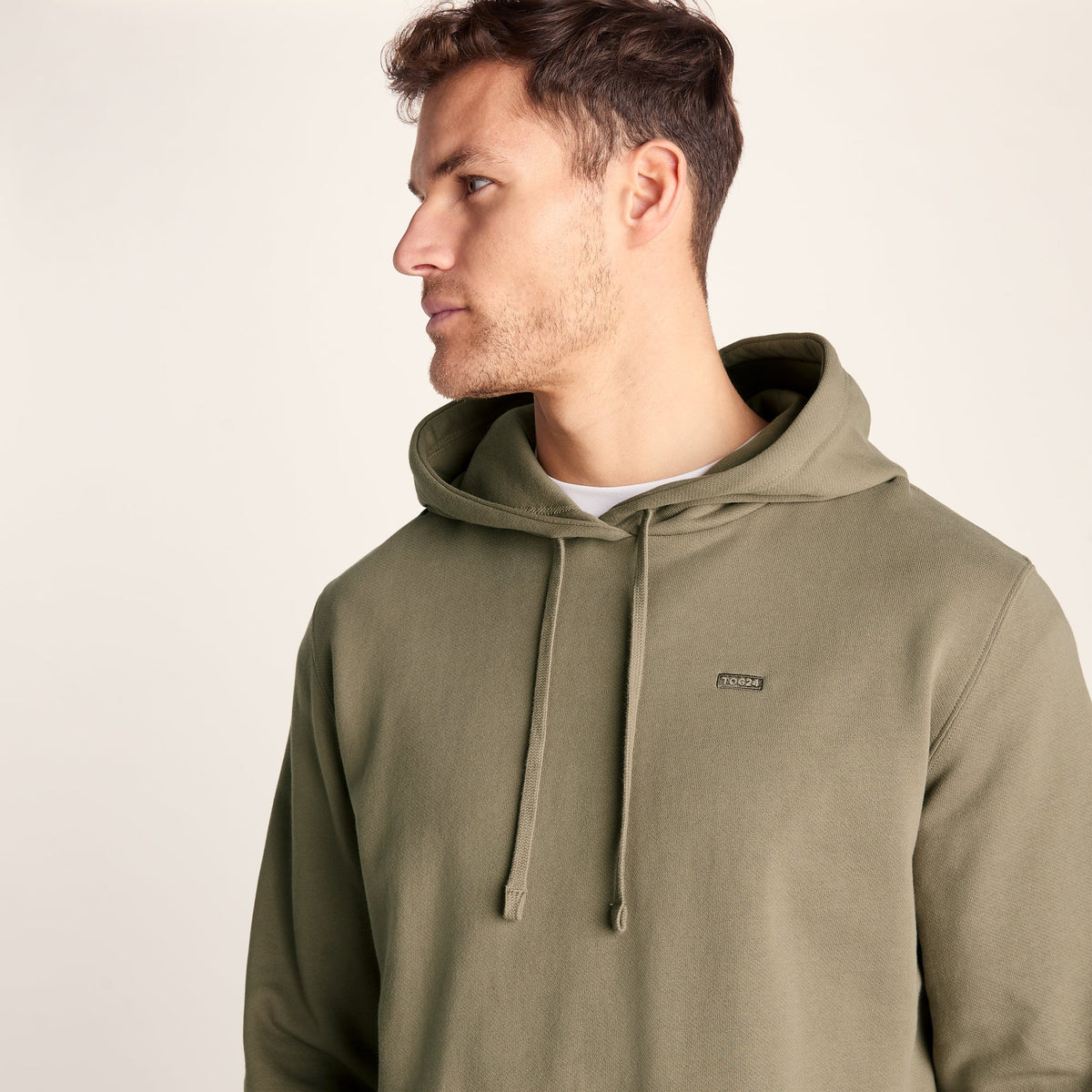 Carlton Mens Oversized Heavyweight 100% Cotton Hoody - Mushroom