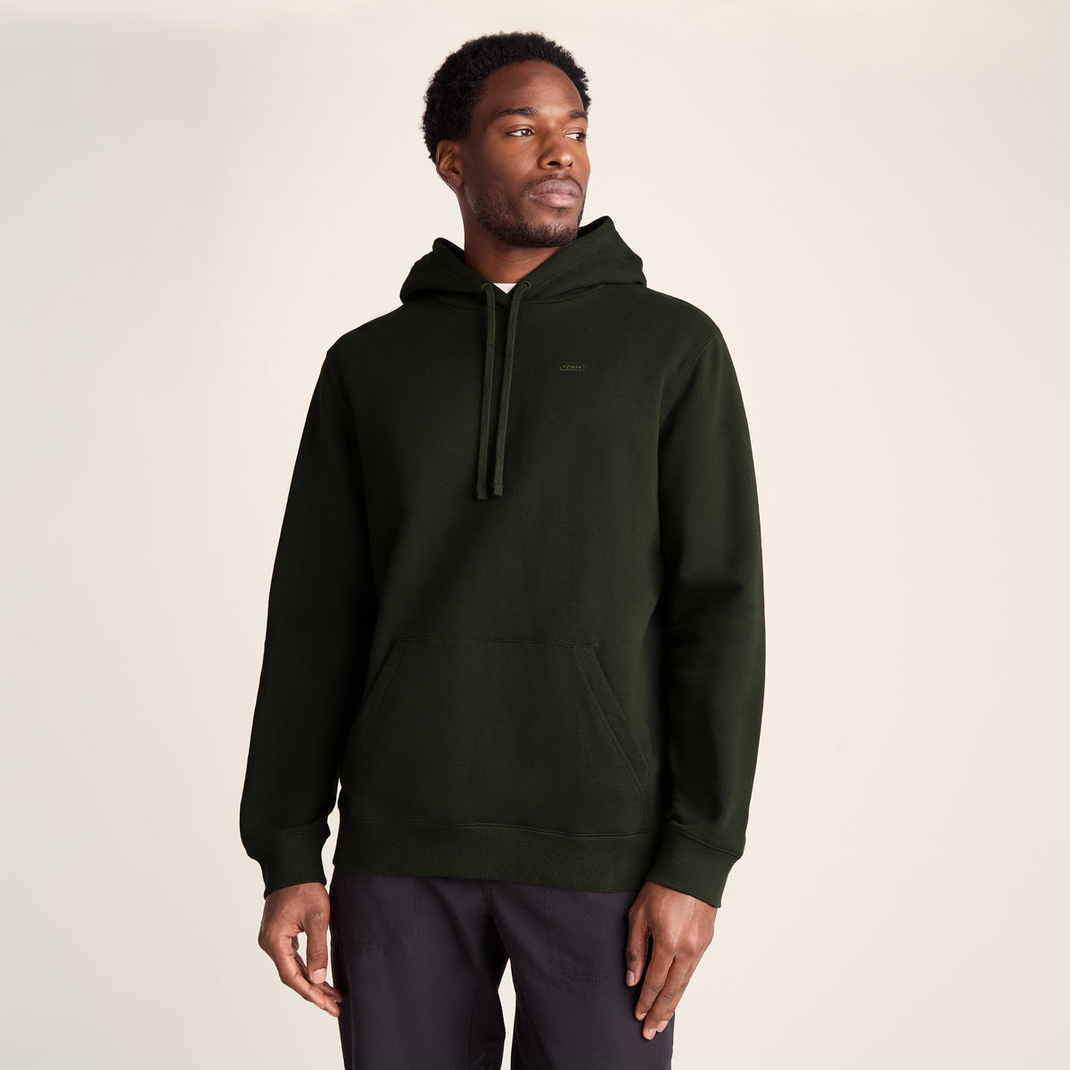 Carlton Mens Oversized Heavyweight 100% Cotton Hoody - Dark Olive Green