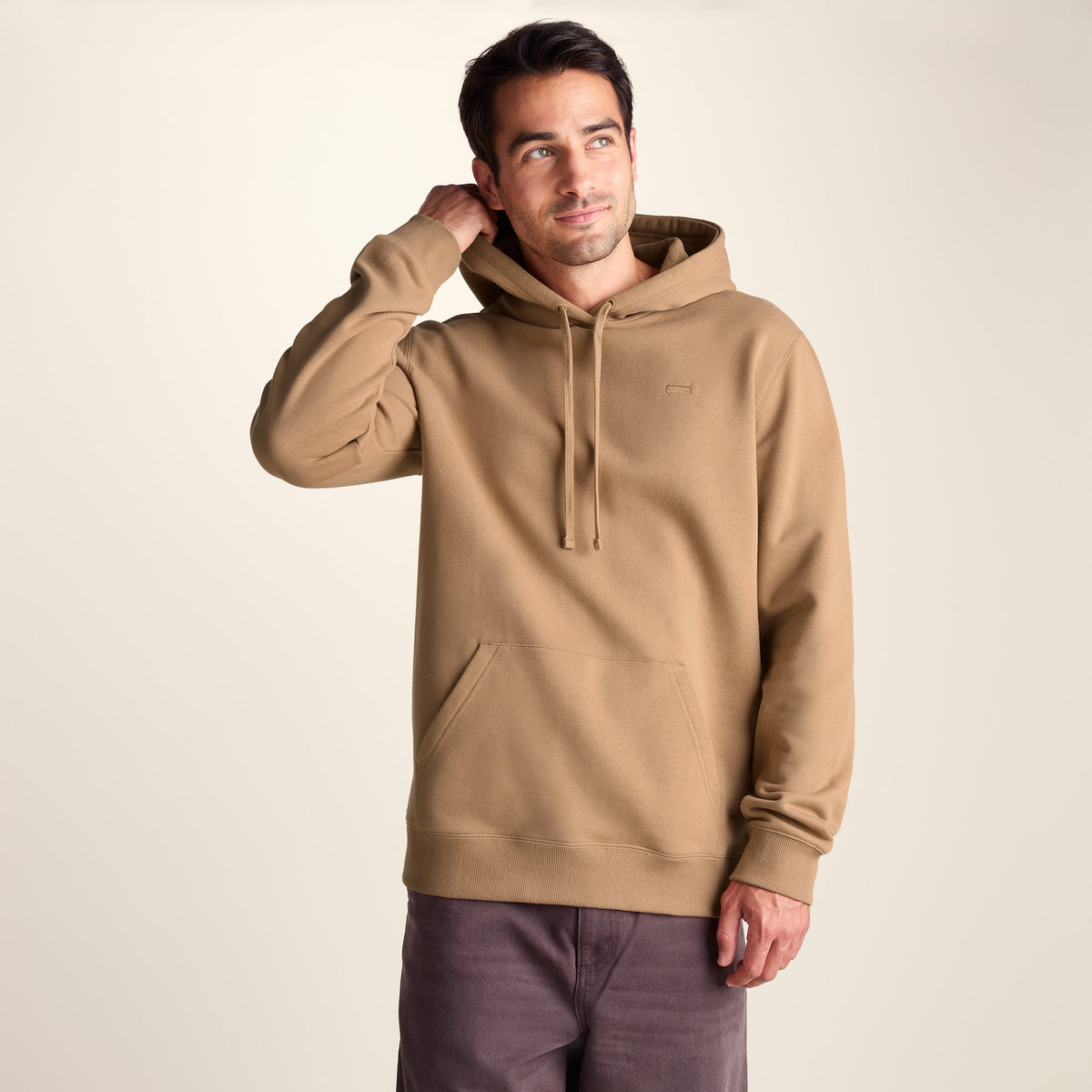 Carlton Mens Oversized Heavyweight 100% Cotton Hoody - Soft Brown