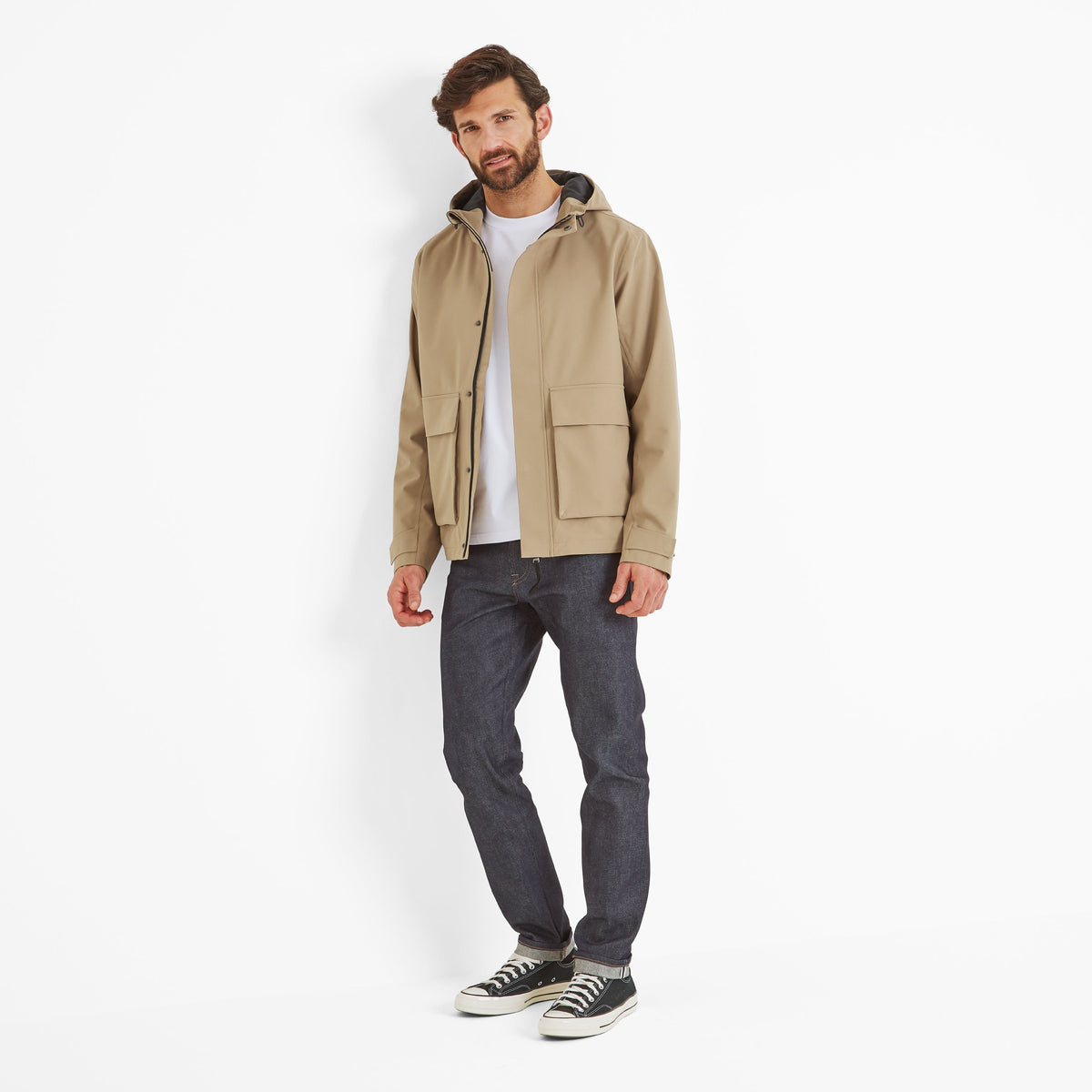 Cason Mens Waterproof Jacket - Walnut