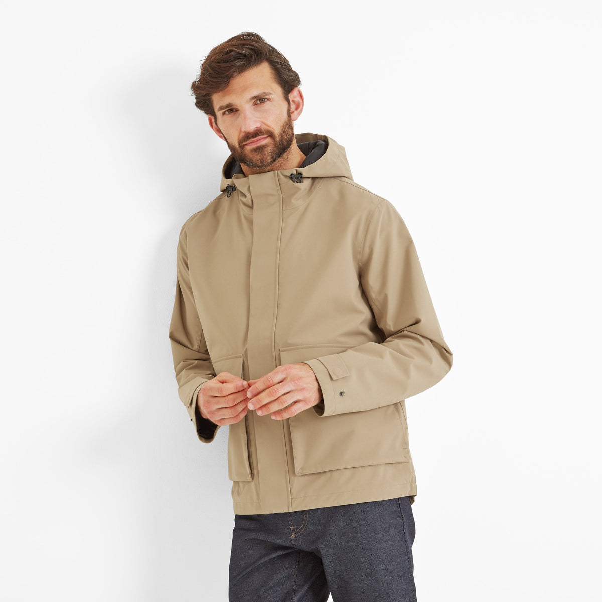 Cason Mens Waterproof Jacket - Walnut