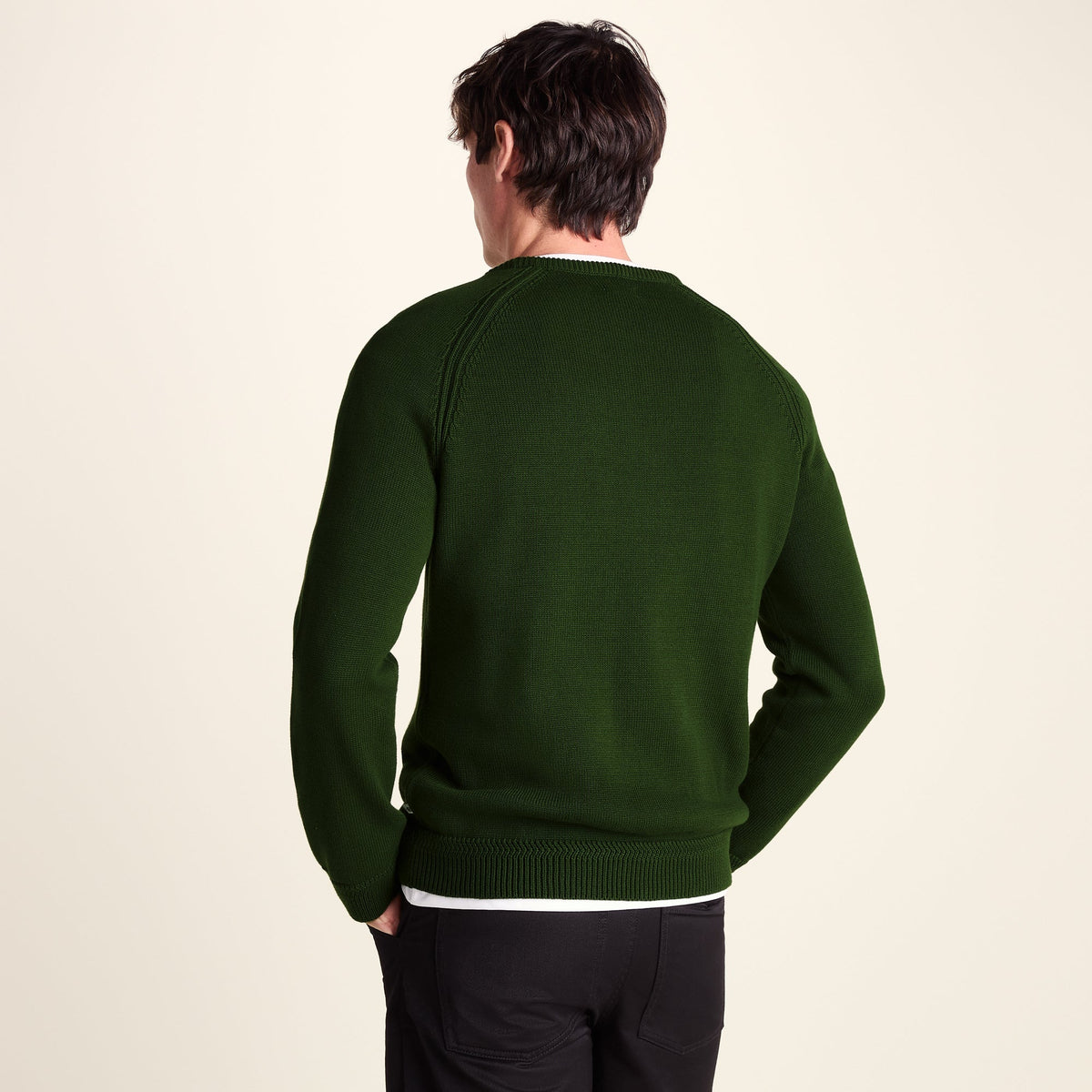 Chesney Mens Crew Neck Knit Jumper - Leaf Green