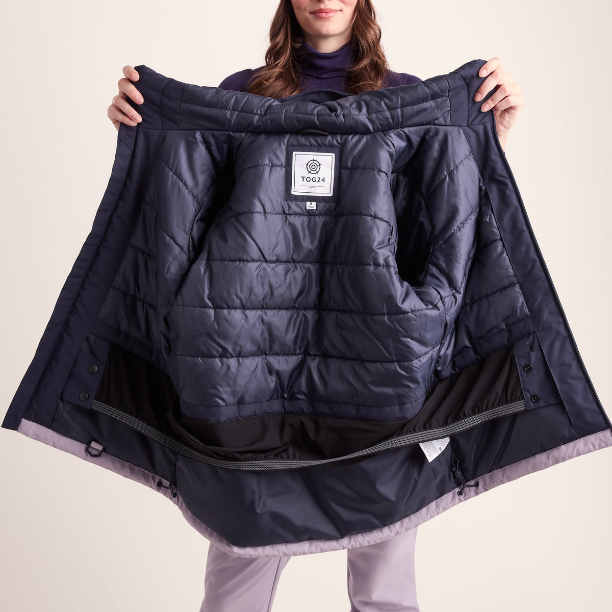 Corvara Womens Waterproof Insulated Ski Jacket - Oxford Blue/Lavender Grey