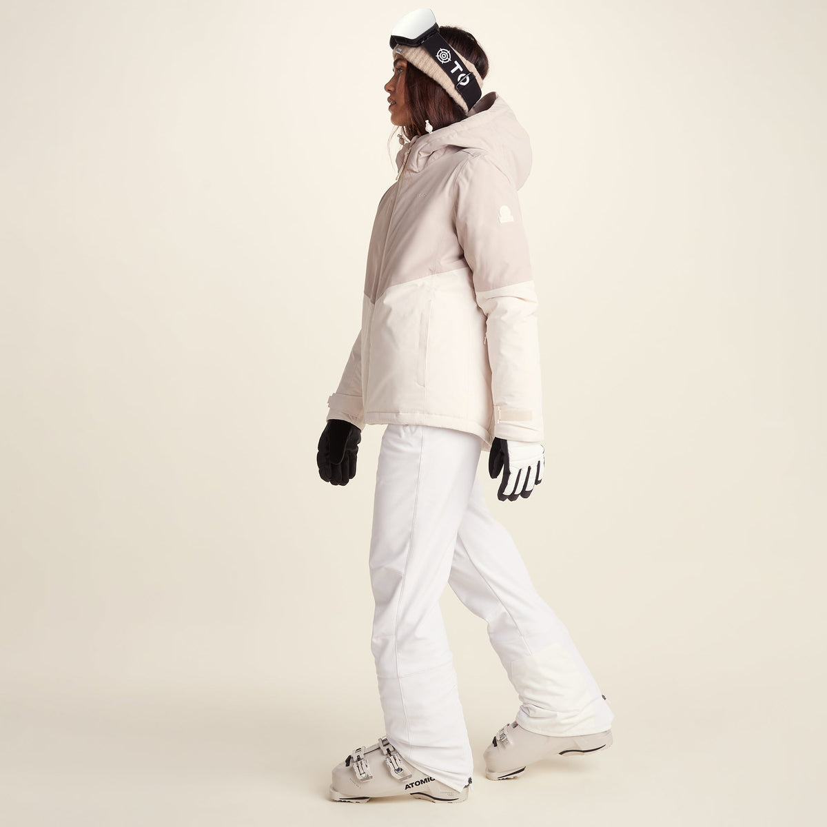 Corvara Womens Waterproof Insulated Ski Jacket - Simply Taupe