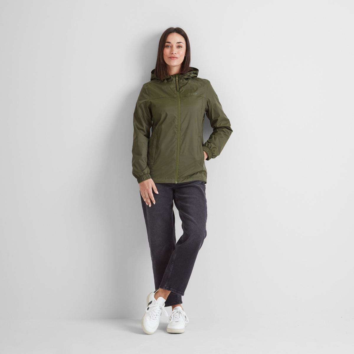 Craven Womens Waterproof Packaway Jacket - Khaki