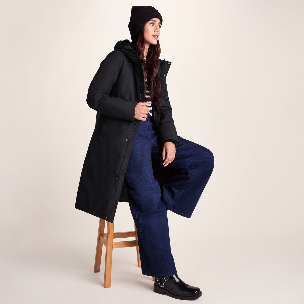 Dalton Womens Longline Waterproof Insulated Coat - Black