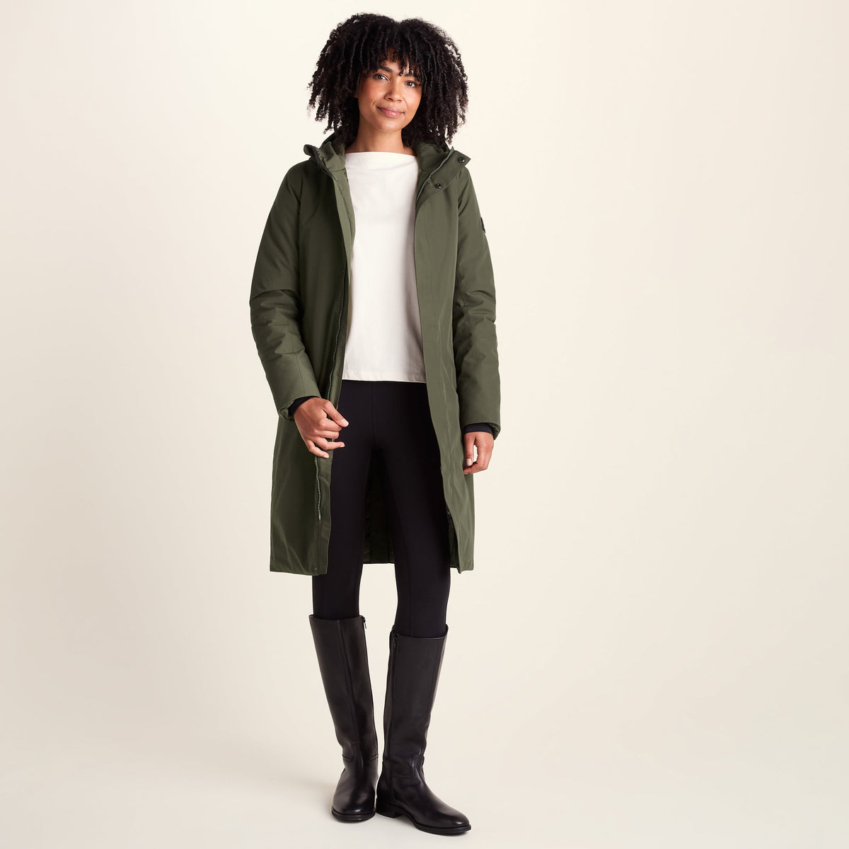 Dalton Womens Longline Waterproof Insulated Coat - Khaki