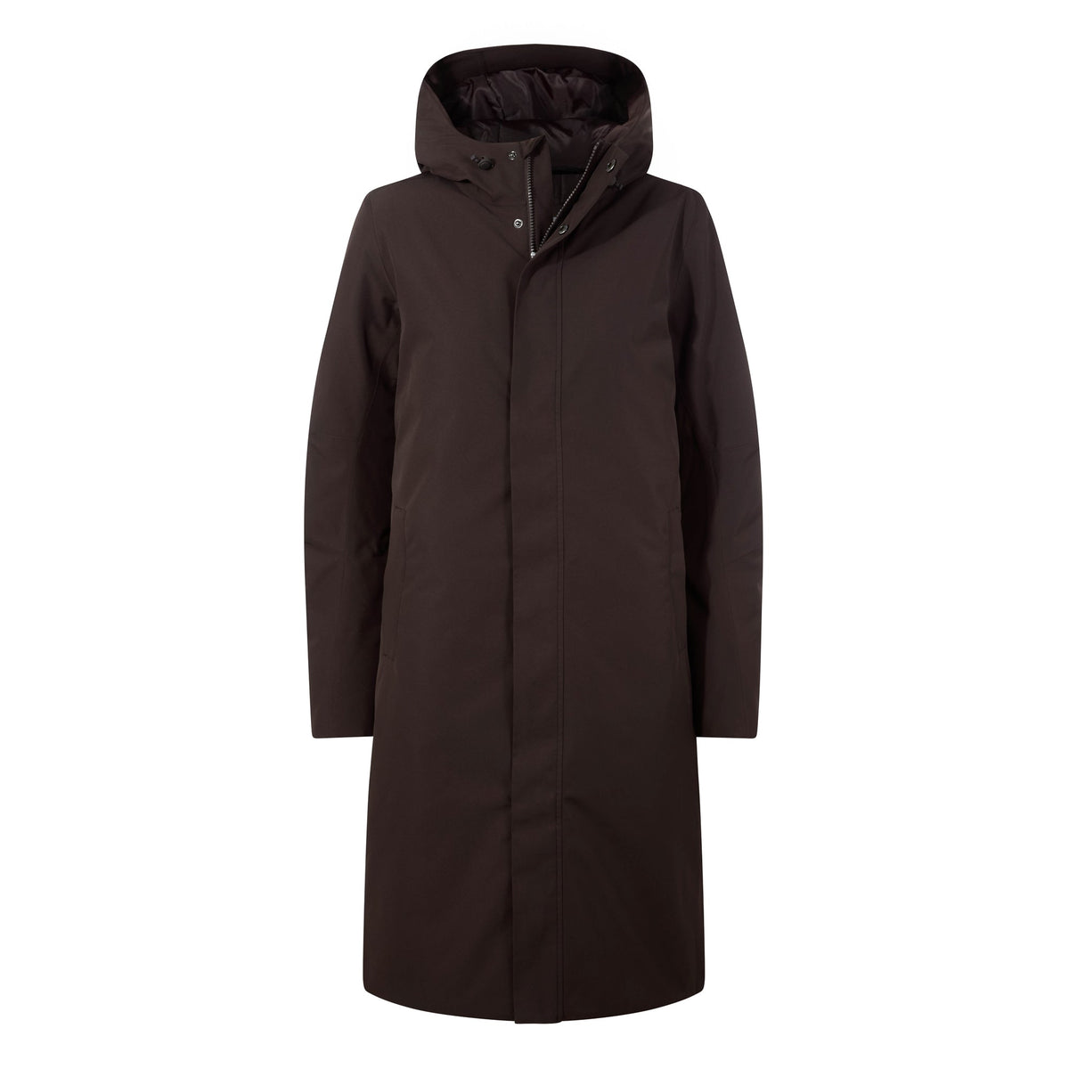 Dalton Womens Longline Waterproof Insulated Coat - Chocolate Brown