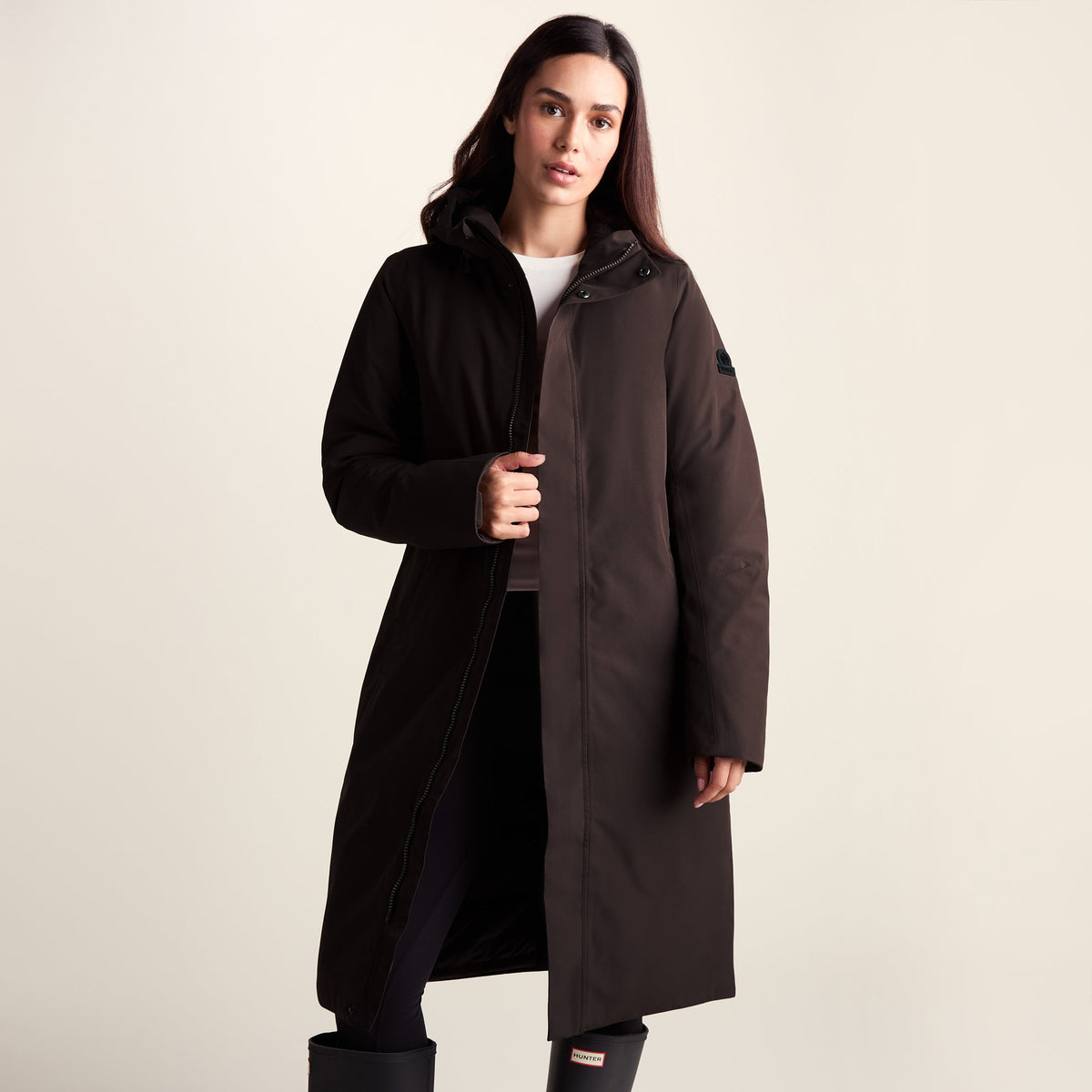 Dalton Womens Longline Waterproof Insulated Coat - Chocolate Brown
