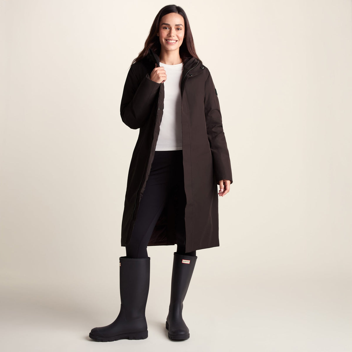 Dalton Womens Longline Waterproof Insulated Coat - Chocolate Brown